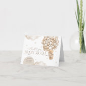 赤ん坊のシャワー男女兼用を心待ちにする サンキューカード (正面)