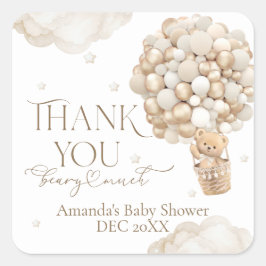 赤ん坊のシャワー男女兼用を心待ちにする スクエアシール