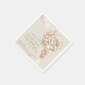 赤ん坊のシャワー男女兼用を心待ちにする スタンダードカクテルナプキン (角)