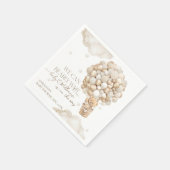 赤ん坊のシャワー男女兼用を心待ちにする スタンダードカクテルナプキン (角)