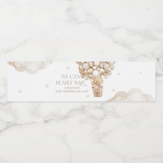 赤ん坊のシャワー男女兼用を心待ちにする ペットボトルラベル (シングルラベル)