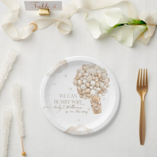 赤ん坊のシャワー男女兼用を心待ちにする ペーパープレート (ウェディング)