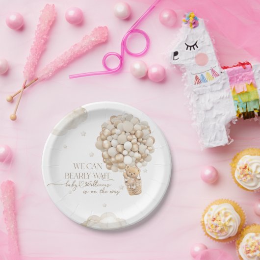 赤ん坊のシャワー男女兼用を心待ちにする ペーパープレート (パーティー)