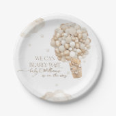 赤ん坊のシャワー男女兼用を心待ちにする ペーパープレート (正面)