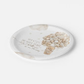 赤ん坊のシャワー男女兼用を心待ちにする ペーパープレート (アングル)