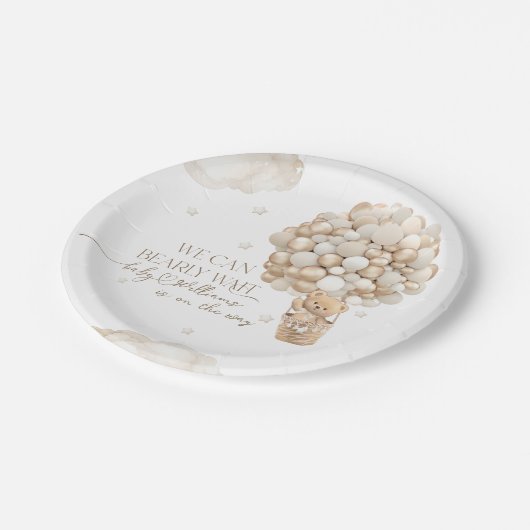 赤ん坊のシャワー男女兼用を心待ちにする ペーパープレート (アングル)