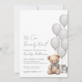 赤ん坊のシャワー男女兼用を心待ちにする 招待状 (正面)