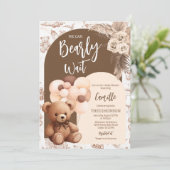 赤ん坊のシャワー男女兼用を心待ちにする 招待状 (スタンド正面)