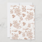 赤ん坊のシャワー男女兼用を心待ちにする 招待状 (裏面)