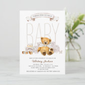 赤ん坊のシャワー男女兼用を心待ちにする 招待状 (スタンド正面)