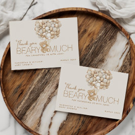 赤ん坊のシャワー男女兼用を心待ち サンキューカード