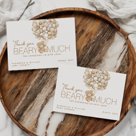 赤ん坊のシャワー男女兼用を心待ち サンキューカード