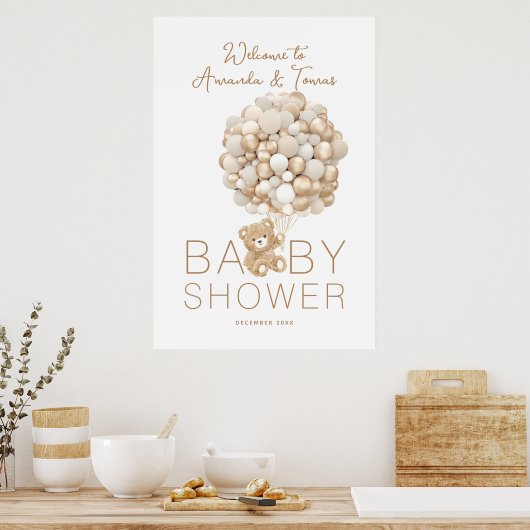 赤ん坊のシャワー男女兼用を心待ち ポスター (キッチン)