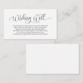 赤ん坊のシャワー、良く願って、手でレターブラック エンクロージャーカード (正面/裏面)