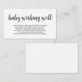 赤ん坊のシャワー、良く願っモダンて、黒素朴 エンクロージャーカード (正面/裏面)