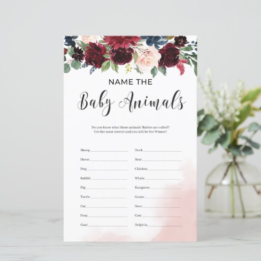 赤ん坊の動物にブルゴーニュ海軍のフローラゲームの名前を付ける (スタンド正面)