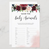 赤ん坊の動物にブルゴーニュ海軍のフローラゲームの名前を付ける (正面/裏面)