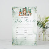 赤ん坊の動物に森林緑のゲームの名前を付ける (スタンド正面)