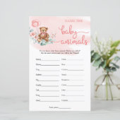 赤ん坊の動物の名前テディベアのユーカリのゲーム (スタンド正面)