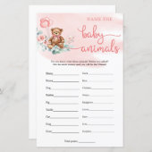 赤ん坊の動物の名前テディベアのユーカリのゲーム (正面/裏面)