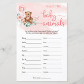 赤ん坊の動物の名前テディベアのユーカリのゲーム (正面)