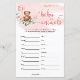 赤ん坊の動物の名前テディベアのユーカリのゲーム