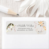 赤ん坊の動物の顔マスクかわいい差出人住所 ラベル (インサイチュ)