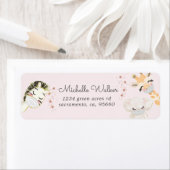 赤ん坊の動物の顔マスクかわいい差出人住所 ラベル (インサイチュ)