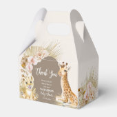 赤ん坊の動物bohoアーチ赤ん感謝してい坊シャワーあなた フェイバーボックス (正面サイド)