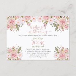 赤ん坊の女の子がシャワーブックリクエストEncで咲いている エンクロージャーカード