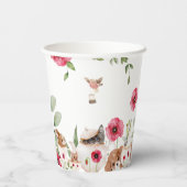 「赤ん坊の女の子が醸造している」アフタヌーンティーベイビーシャワー 紙コップ (裏面)