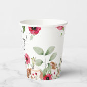 「赤ん坊の女の子が醸造している」アフタヌーンティーベイビーシャワー 紙コップ (左)