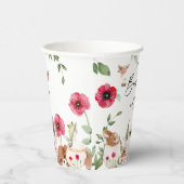 「赤ん坊の女の子が醸造している」アフタヌーンティーベイビーシャワー 紙コップ (右)