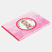 赤ん坊の女の子と彼女のテディベア赤ん坊シャワー ゲストブック (コーナー)