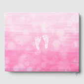 赤ん坊の女の子と彼女のテディベア赤ん坊シャワー ゲストブック (裏面)