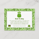 赤ん坊の女の子のための小さなラッキーなワンシャムロックの本 エンクロージャーカード (正面)