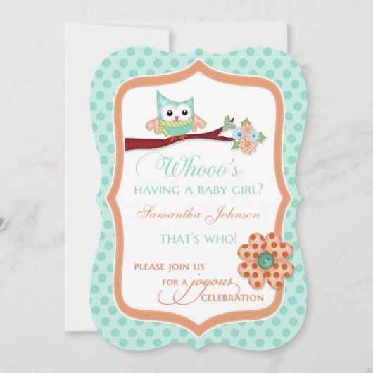 赤ん坊の女の子を産んでるのか?アクア&ピーチ 招待状 (正面)