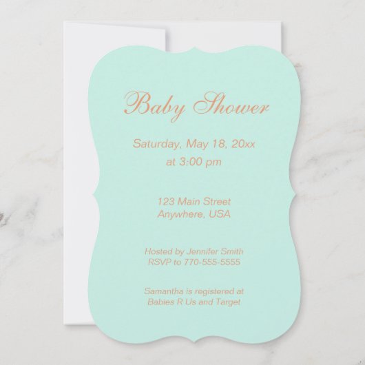 赤ん坊の女の子を産んでるのか？アクア&ピーチ 招待状 (裏面)