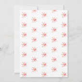 赤ん坊の女の子テディを待つことができる 招待状 (裏面)