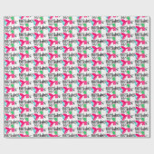 赤ん坊の女の子第一誕生日 ラッピングペーパー (フラット)