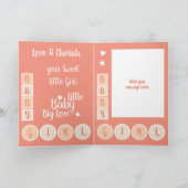 赤ん坊の少女は珊瑚桃を愛し大切に カード (内部)