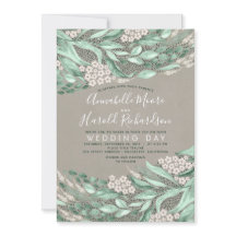 赤ん坊の息とエレガント緑素朴結婚の