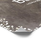 赤ん坊の息とメイソン・ジャー結婚の歓迎サイン ポスター (角)