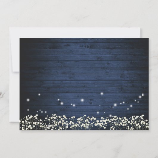 赤ん坊の息のメイソンの瓶が私の花嫁になる 招待状 (裏面)