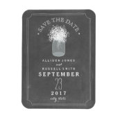 赤ん坊の息のメイソンの瓶Chalkboard日付を保存 マグネット (縦)