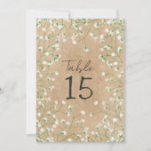 赤ん坊の息の素朴花結婚のテーブル番号 シーズンカード (正面)