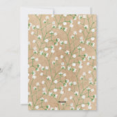 赤ん坊の息の素朴花結婚のテーブル番号 シーズンカード (裏面)