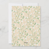 赤ん坊の息の素朴花結婚のテーブル番号 シーズンカード (裏面)