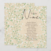 赤ん坊の息の花素朴の結婚座席表 招待状 (正面/裏面)