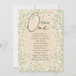 赤ん坊の息の花素朴の結婚座席表 招待状